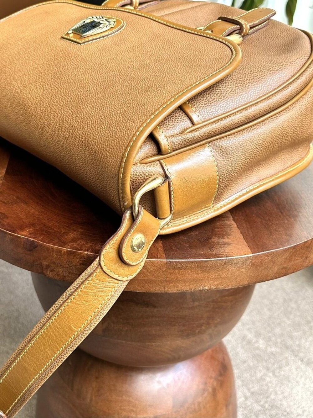 LANCEL Leather Shoulder Bag GM, British Tan - Picture 12 of 15